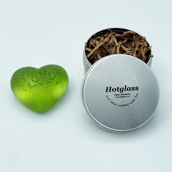 Cast Glass Hearts - XoXo