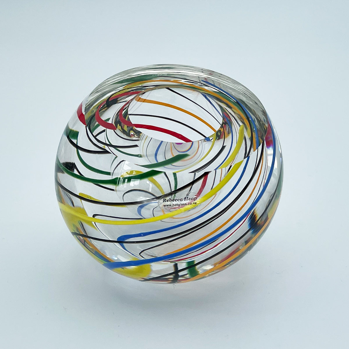 Twisted Cane Geode - multi coloured (large) – Hotglass NZ